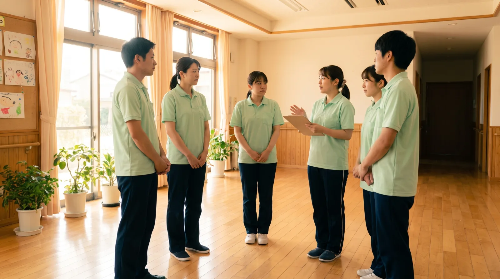 当日の変更をどう伝えるかを、朝の申し送りで一本の線にしておきます