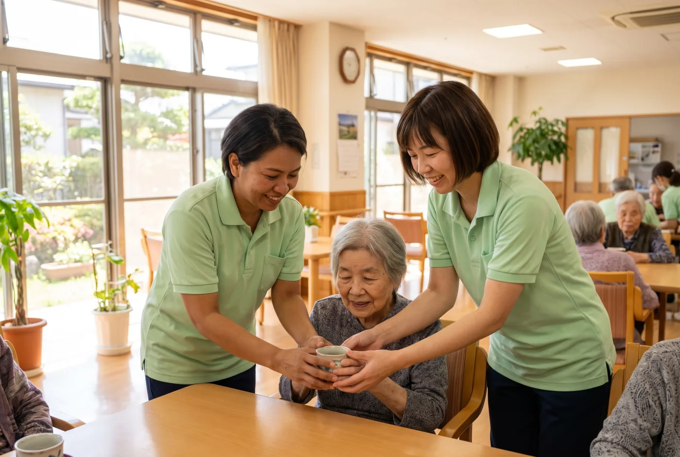 デイサービスで一緒に働く職員
