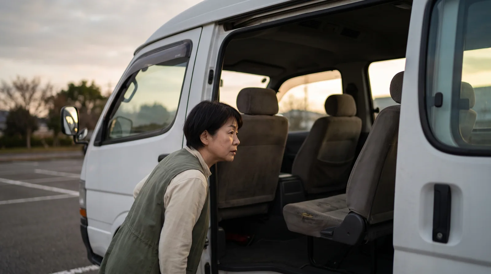 降車のあと、最後列まで目で見る。この一動作を手順に書きます